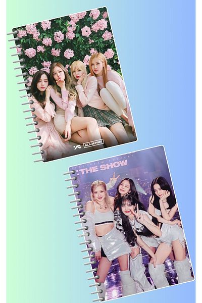 animeandyourworld Blackpink notebook set 2 pcs A4 size 21*30 lined + checked 60 syf