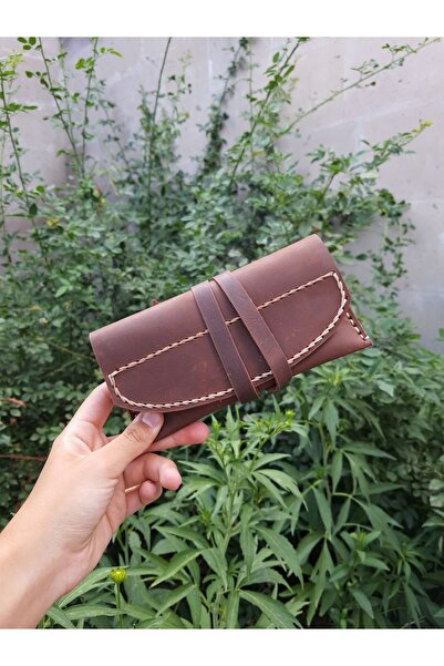 semiramis Troth Model Hakiki Deri El Yapımı Tütün Kesesi Cüzdan Tütün Çantası...