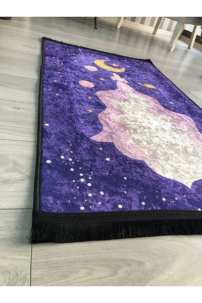 YTR HOME Non-Slip Base Machine Washable Digital Printed Prayer Rug 70x120cm