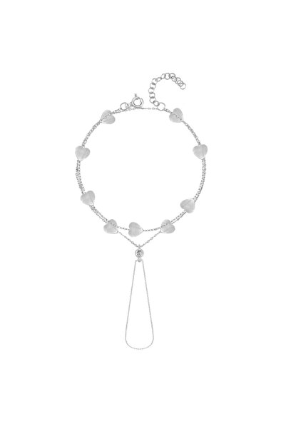 Silveranka 925 Ayar Gümüş Doğal Sedef Taşlı Kalp Şahmeran