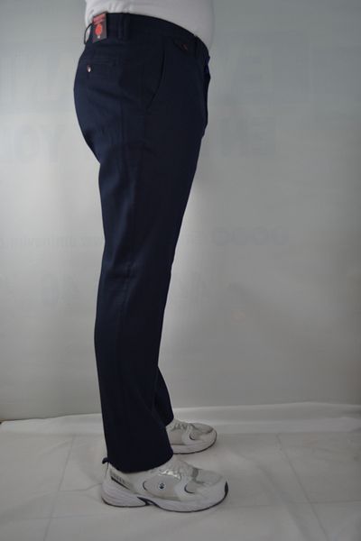 Bomonti Men's Striped Regular Cotton Trousers - Battal