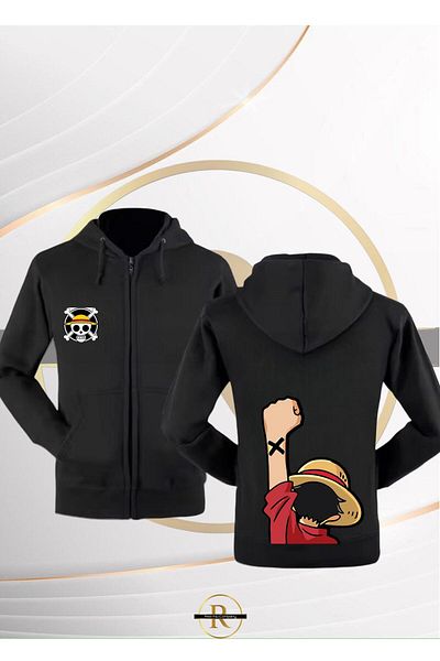 Risil-Nu Company Μπουφάν OnePiece New Season με στάμπα με κουκούλα