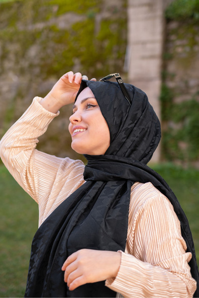 Fresh Schal Houndstooth Pattern Silky Jacquard Shawl