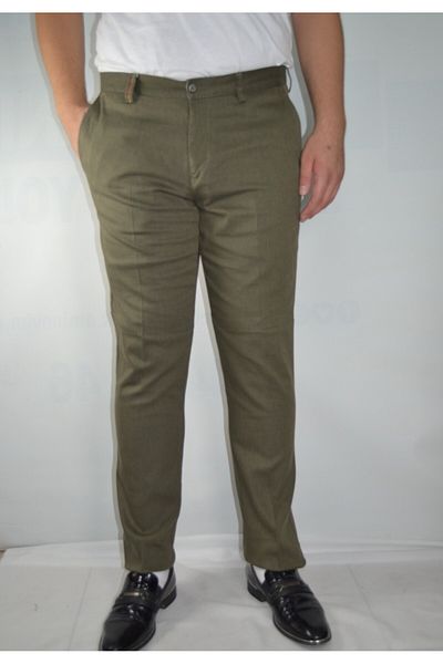 Bomonti Men's Striped Regular Cotton Trousers