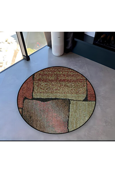 Rugs Modern Halı سجادة ميرا مستديرة متعددة الألوان بألوان داكنة بنمط تجريدي م...
