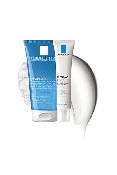 La Roche Posay مجموعة العناية بالبشرة غير المنتظمة وحب الشباب الدهني وحب الشب...