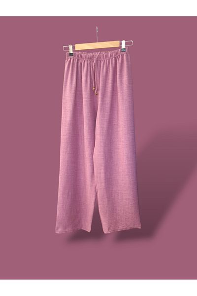 ENDAMIM Plus Size ComfortaBle Linen Trousers - No Pockets and Elastic Waist Size 40-50
