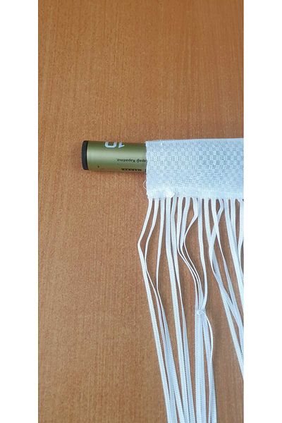 AKÇA TEKSTİL FLAT ROPE WHITE RUSTIC WIDTH 100 CM SIZE 210 CM READY ROPE CURTAIN