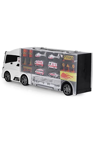 A-T AYZE-TRENDY Toy Tir Ambulance Carrier Length 58 cm 15+1 Pieces 45336