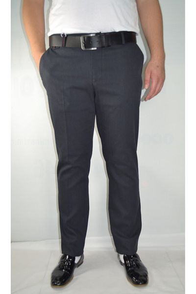 Bomonti Men's Striped Regular Cotton Trousers - Battal
