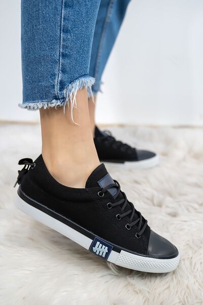 Shupe Unisex Siyah Disel Keten Spor Ayakkabı Yazlık Mevsimlik Dayanıklı Rahat...