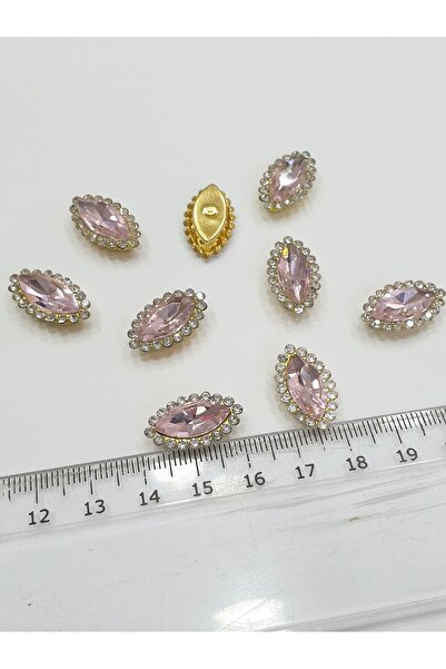 CRYSTALSHOP Pink Sa kamenčićima Edge Shuttle - 12*20mm (50 kom)