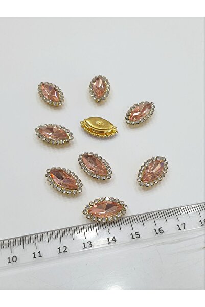 CRYSTALSHOP Praškasti šatl sa kamenim ivicama - 12*20mm (50 kom)