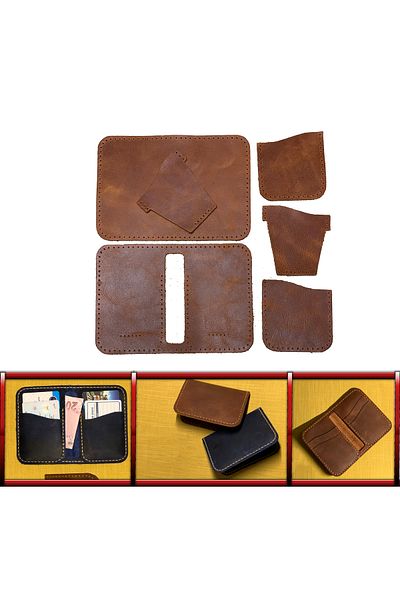 AiryFooT DIY Ready Cut Piece Leather Bifold Vertical Crazy Leather Hobby για την κατασκευή ανδρικών πορτοφώνων