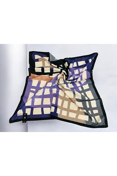 Akel 95x95 Ethnic Patterned Digital Soft Scarf
