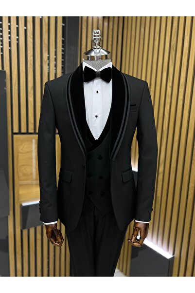 Terziayhan 025 Model Slimfit Groom Suit Shawl Collar Suit