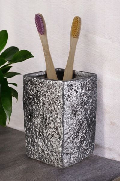 Star Master Toothbrush Container Toothbrush Holder Brush Holder Silver Antique Color Model 7