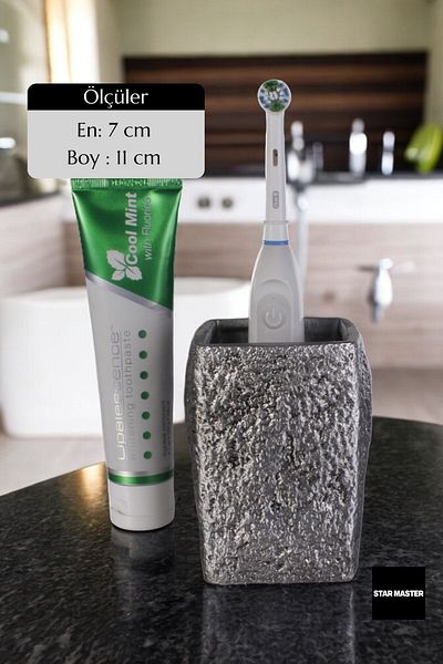 Star Master Toothbrush Container Toothbrush Holder Brush Holder Silver Antique Color Model 7