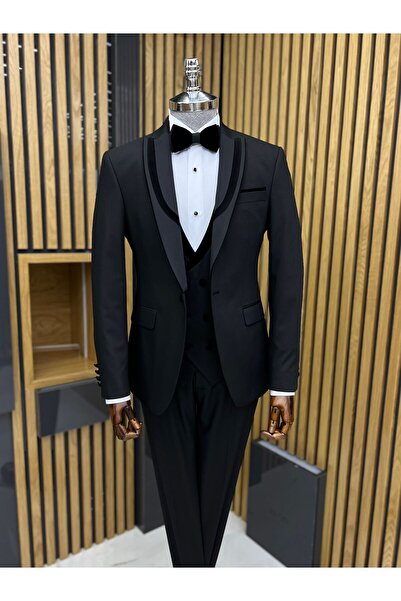 Terziayhan 021 Model Slimfit Groom Suit Swallow Collar Suit