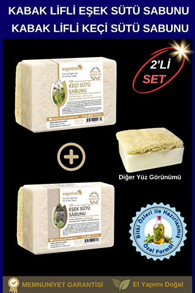 Organicsun Doğal Kabak Lifli Eşek Sütü Sabunu ve Kabak Lifli Keçi Sütü Sabunu...