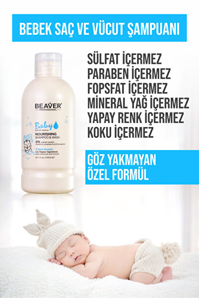 Beaver Bebek Ve Çocuk Saç & Vücut Şampuanı 300ml | %100 Doğal, Göz Yakmayan, Sls-paraben Içermez