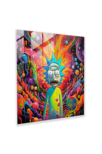 PaintedAnarchy طباعة زجاجية ملونة - ديكور حائط تجريدي حديث