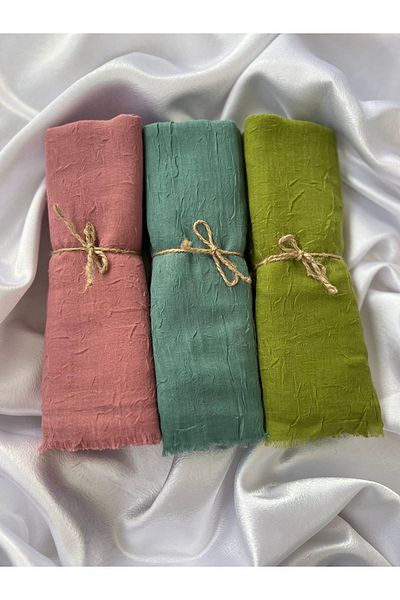 Organic Scarfs ΣΕΤ 3 ΤΩΝ ΠΟΛΥΤΕΛΩΝ ΜΠΑΜΠΟΥ KRAŞ