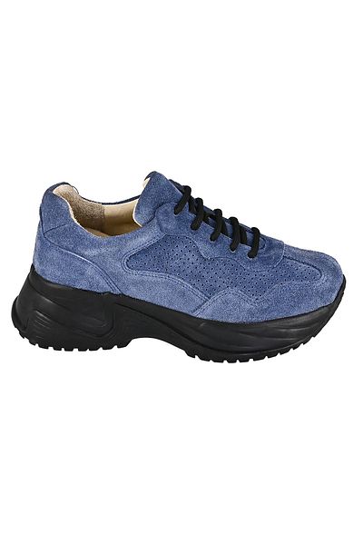 NOOSY Γυναικείο Sneaker από Γνήσιο Δέρμα Σκούρο Ναυτικό Μπλε-Γκρι
