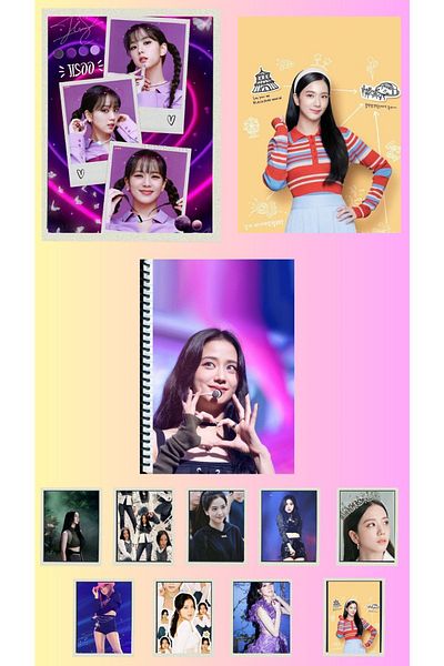 animeandyourworld Jisoo blackpink Poster A3 size 2 pieces, notebook A4 size 1 piece, photocard 9 pieces
