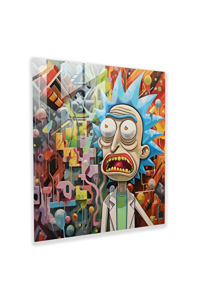 PaintedAnarchy Fragmented Fusion Glass Print - Cubist Mixed Media Art Glass W...