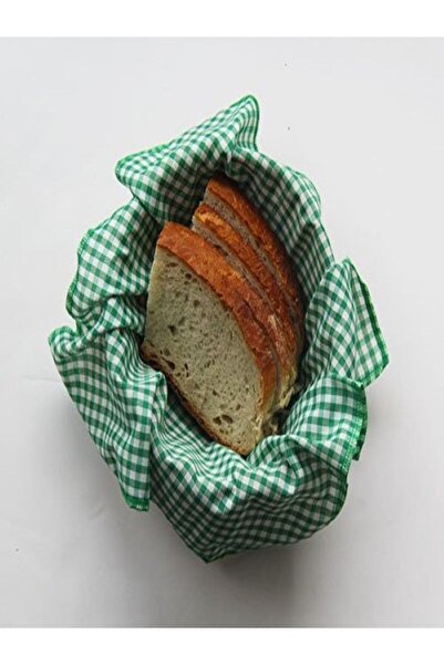 Çizgikare 2 سلة خبز - منديل من القماش القطني