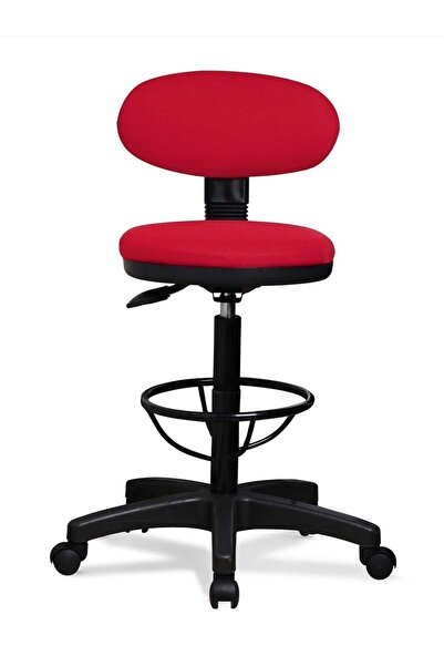 Genel Markalar Bar Sandalyesi Sırtlı Baretta Model Kırmızı