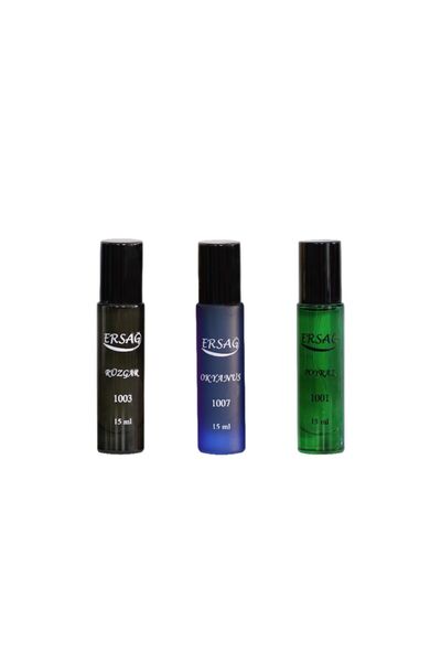 Ersağ Okyanus - Rüzgar - Poyraz (3 lü set ) Testır Erkek Parfümü 15 ml Cep İçi