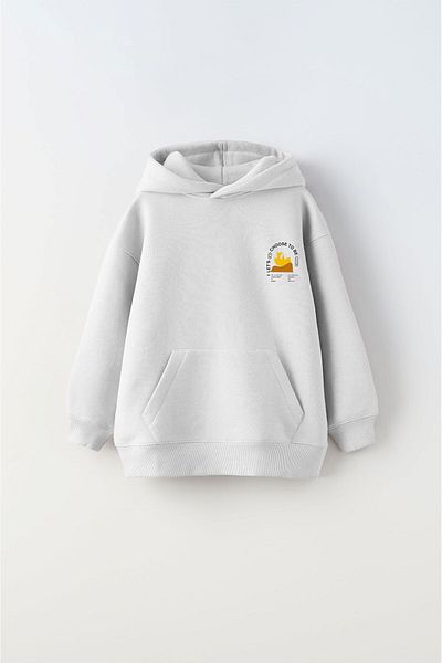 The Champ Clothing Бял унисекс суичър с качулка за деца - с качулка, суитчър с щампи от полар Let's Choose to Be Kind