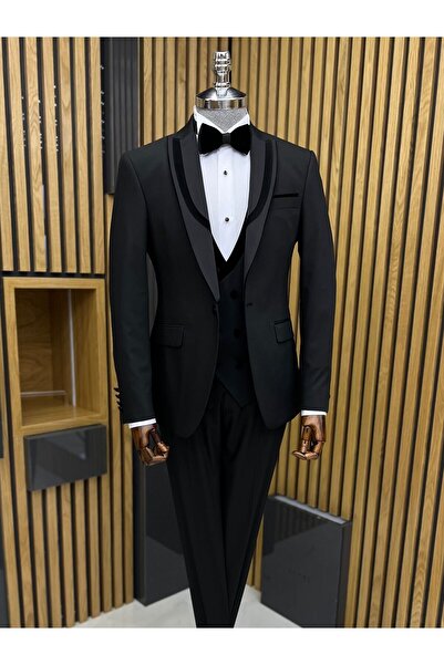 Terziayhan 021 Model Slimfit Groom Suit Swallow Collar Suit