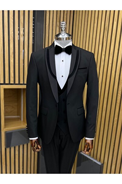 Terziayhan 021 Model Slimfit Groom Suit Swallow Collar Suit