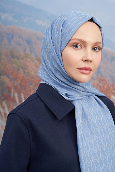 ARMANDA ŞAL DE BUMBAC MONOGRAMA A - BLU DENIM