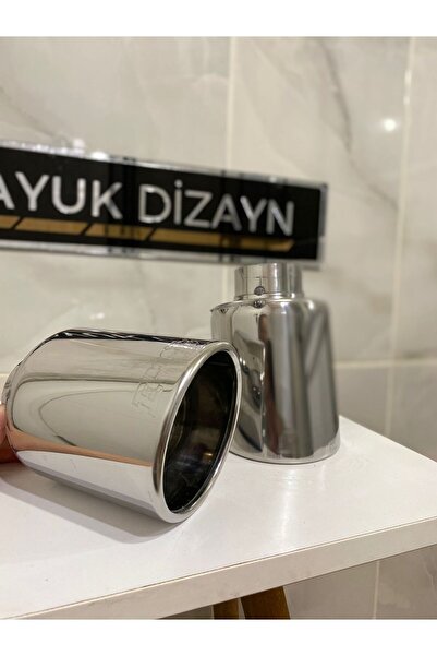 Mayuk Dizayn 100mm Paslanmaz Krom Her Araca Uyumlu Egzoz Ucu 1 Adet