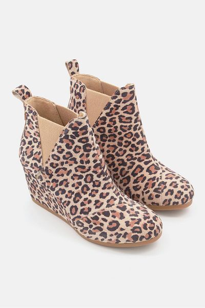 Toms leopard booties sale