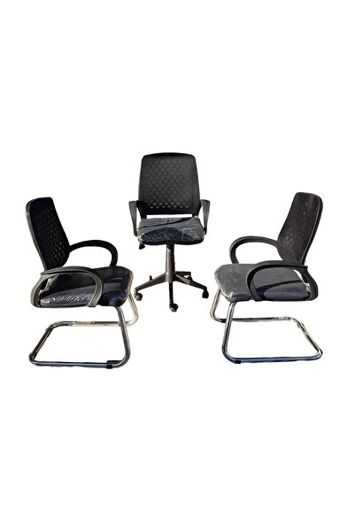 VİZYON OFİS MOBİLYA SETİ BEKLEME VE DÖNER SANDALYE