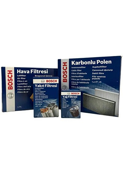 Bosch Opel Mokka 1.6 Cdti Filtre Bakım Seti 2015-2017 4FK Hava-Yağ-Yakıt-Karbonlu Polen