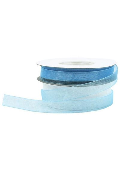 parti sürprizi Baby Blue Organza Κορδέλες 1 Τεμάχιο
