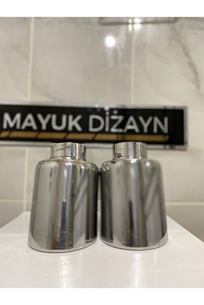 Mayuk Dizayn 100mm Paslanmaz Krom Her Araca Uyumlu Egzoz Ucu 1 Adet