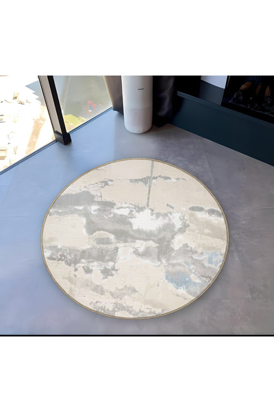 Rugs Modern Halı Mira Round Beige Tones Abstract Patterned Woven Base Modern ...