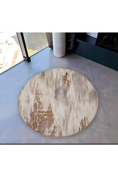 Rugs Modern Halı Mira Yuvarlak Bej Tonlarda Soyut Desenli Dokuma Taban Modern...