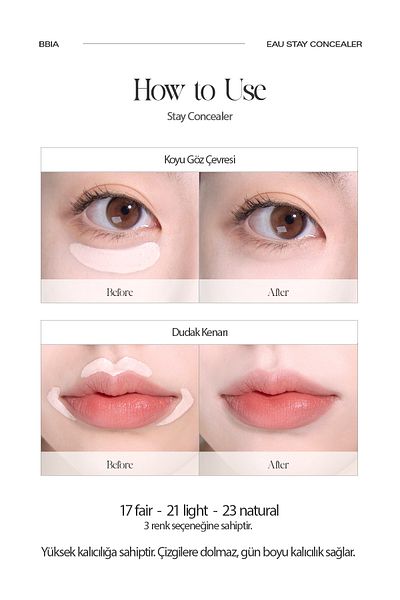 BBIA Specially Designed Concealer with Spatula BBIA Eau Stay Concealer