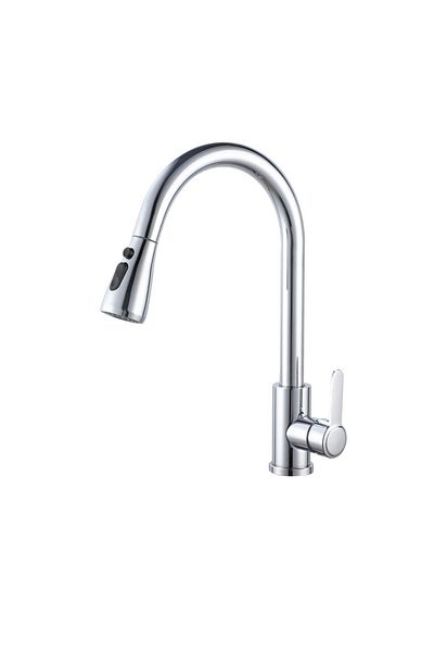 FLEKO BATARYA Spiral Fleco Chrome Swan Sink Faucet - KS10S01-A