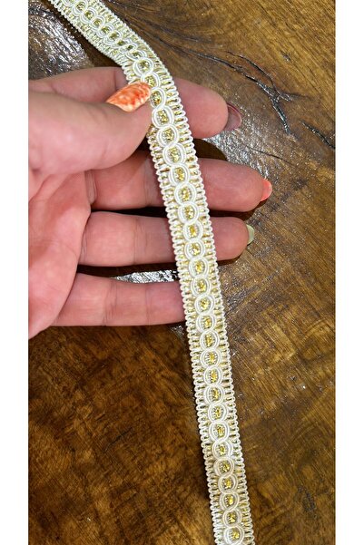 Gönülden Tasarım 1 CM izvezena serija za šivanje odjeće - 1 metar žuta