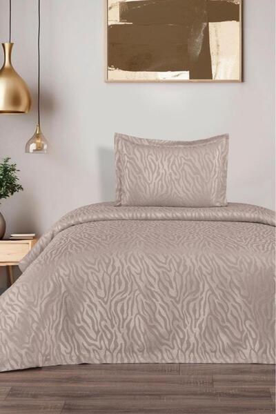 Çeyiz Diyarı Cuvertură de pat de o persoană jacquard zebră de culoare bej