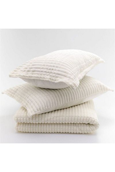 Merinos Modern Line White Double Bedspread Set